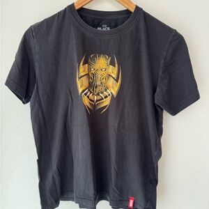 Marvel Black Tee with Gold Graphic